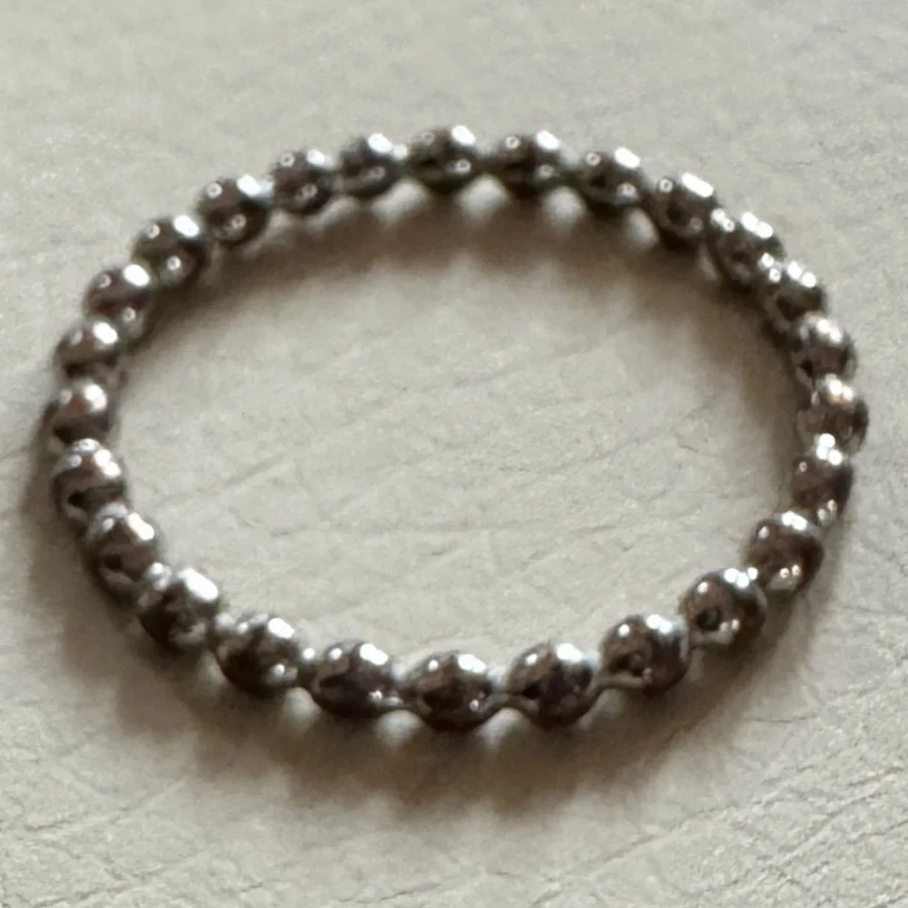 Metallic Beaded Band Ring